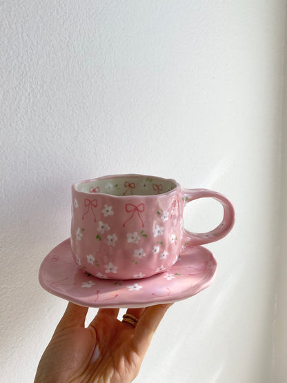 Pink Pink mug & saucer set 🎀