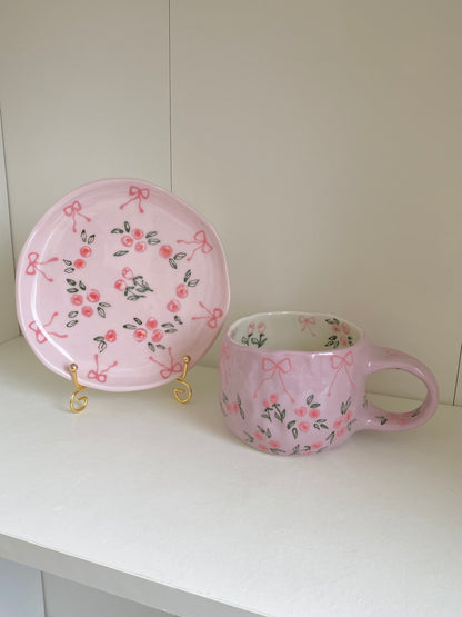 Violet Pink 💗💜 mug and saucer set