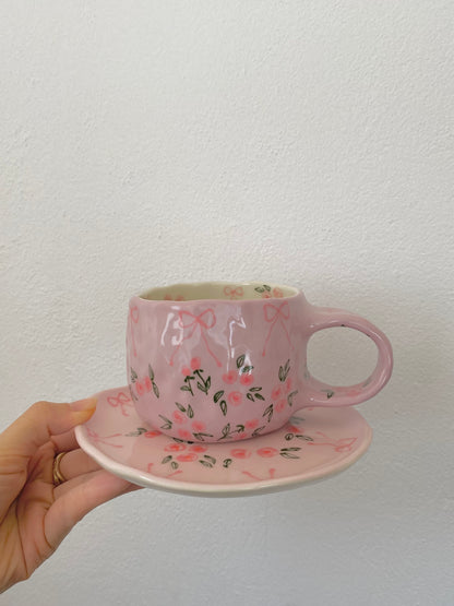 Violet Pink 💗💜 mug and saucer set