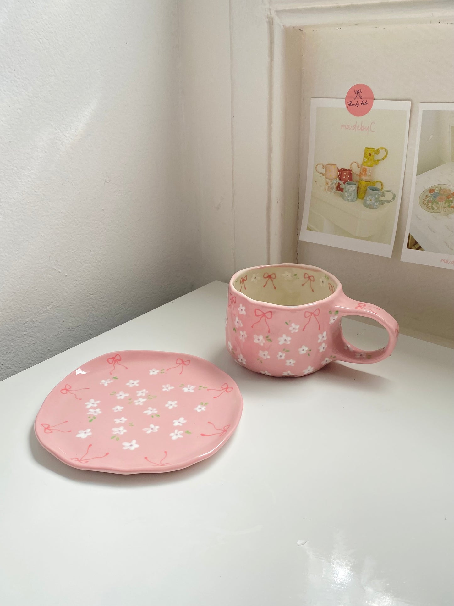 Pink Pink mug & saucer set 🎀