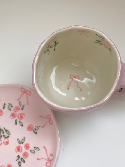 Violet Pink 💗💜 mug and saucer set