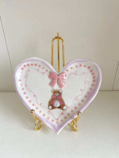 Honey bear Heart Shaped Trinket 🧸