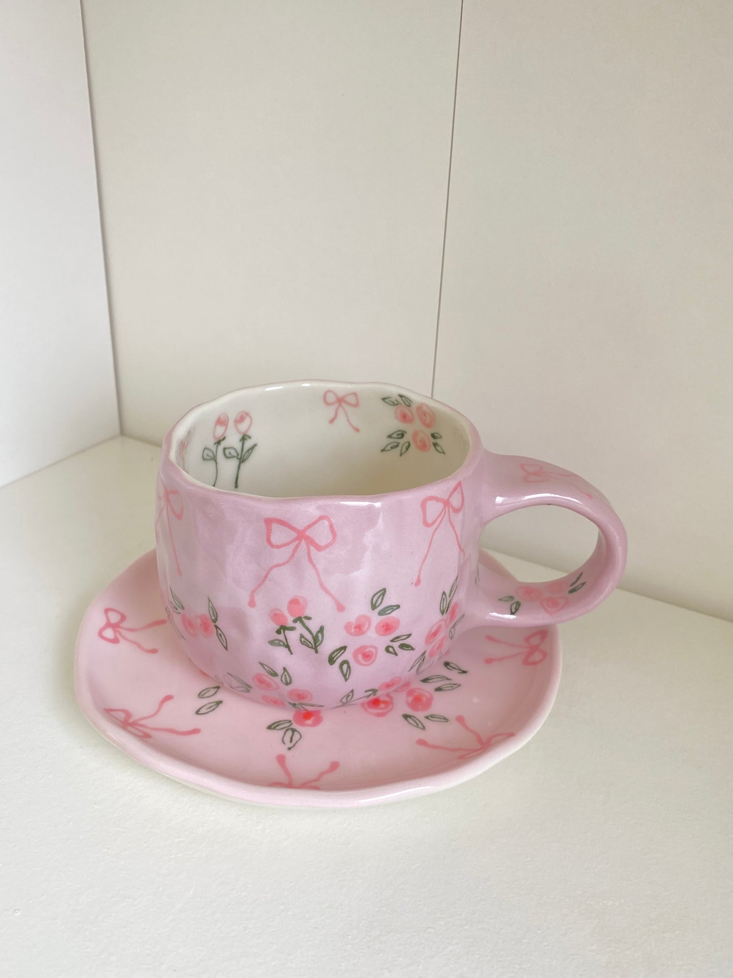 Violet Pink 💗💜 mug and saucer set