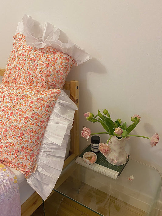 Floral Ruffled Pillowcase