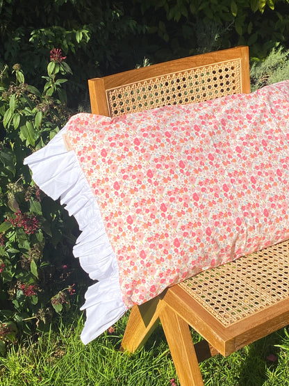 Floral Ruffled Pillowcase