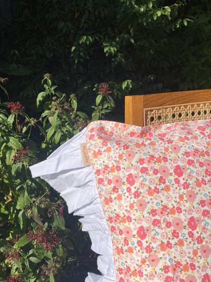 Floral Ruffled Pillowcase